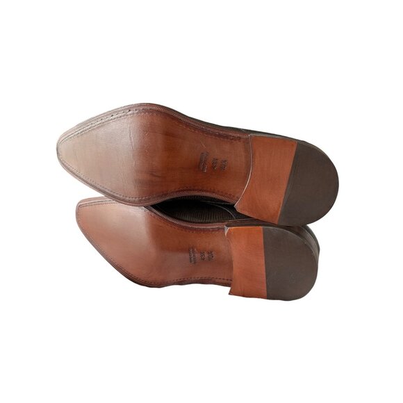 Paul Fredrick Mens US 10.5 M Italian Leather Oxford Shoes Brown Lizard Print - Picture 12 of 12